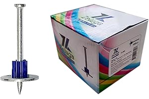 Zeluga 13-495 Powder Actuated Fasteners 2-1/2", Drive Pin with 1'' Washer .300'' Head .145'' Shank Diameter, 100 Per Box