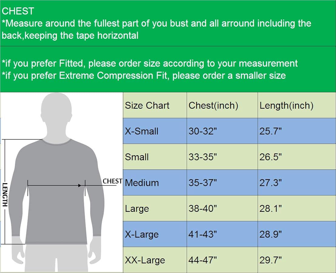 Neleus Men's Dry Fit Long Sleeve Compression Shirts Workout Running Shirts: Clothing