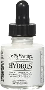 Dr. Ph. Martin's Hydrus Fine Art Watercolor (12H) Watercolor Bottle, 1.0 Oz, Titanium White, 1 Bottle : Arts And Crafts Supplies : Arts, Crafts & Sewing - Amazon.com