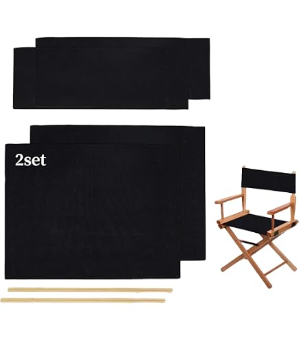 Amazon.com: Cansybil Director Chair Canvas Replacement Kit,Black