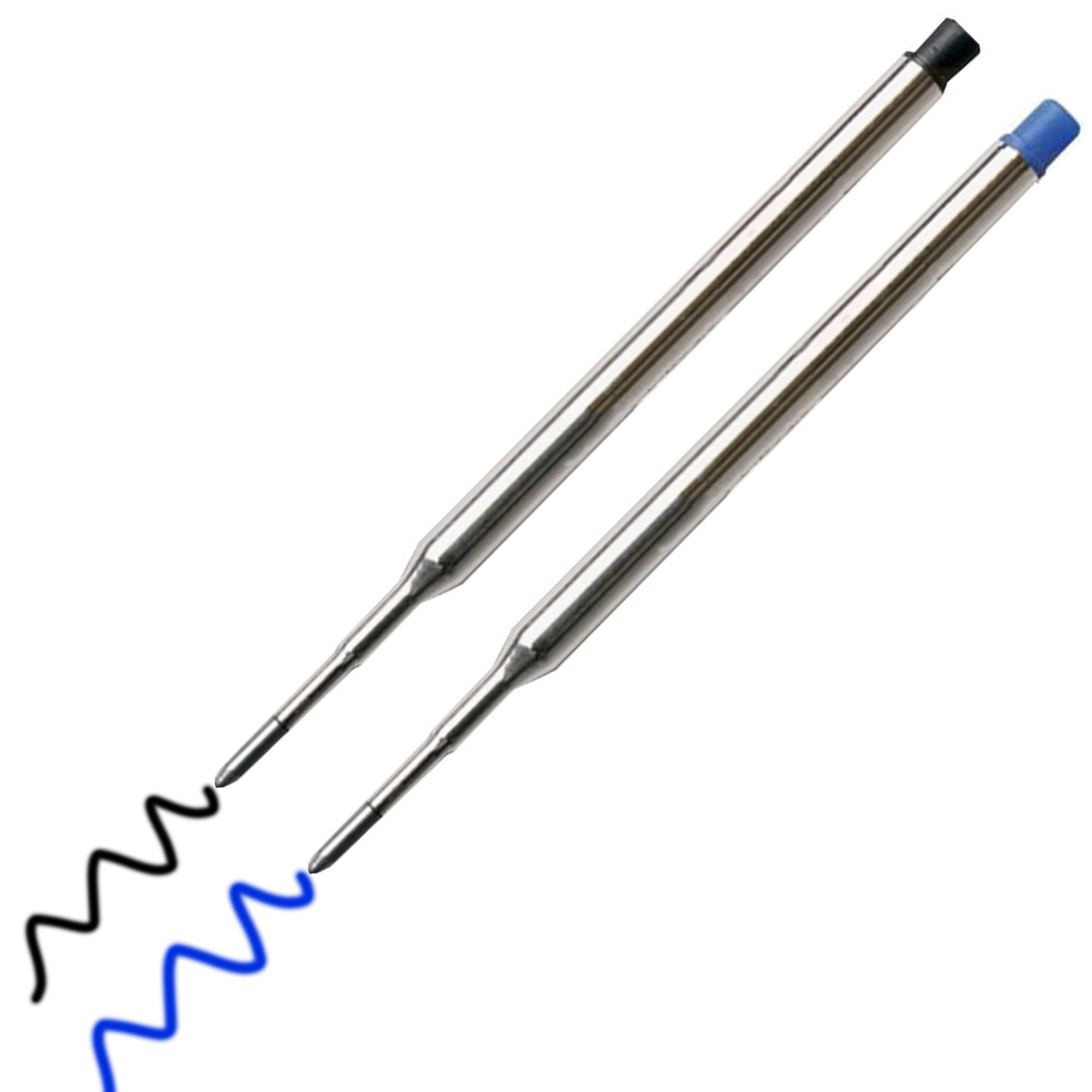 2X Black Sheaffer K Compatible Ballpoint Pen Refills, Medium Tip Ballpen