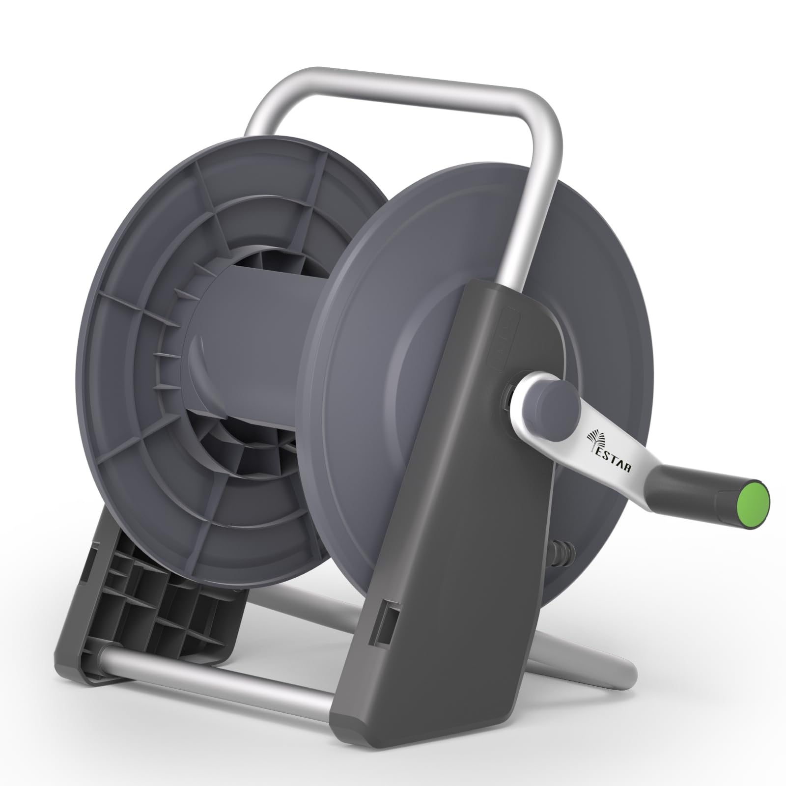 Photo 1 of Garden Hose Reel Cart,Hose Holder Up to 50-60 Feet of 5/8" Hose,Wall Mounted Water Hose Reel,Portable Hose Reels for Outside Car Washing, Watering