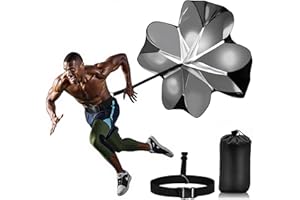 Nusogon Running Speed Training, 56 inch Speed Drills Resistance Parachute Running Sprint Chute Soccer Football Sport Speed Training