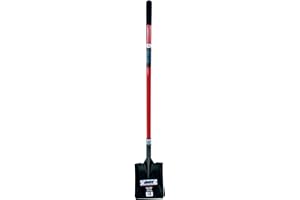 Heavy-Duty Square Shovel, Fibreglass, Carbon Steel Blade, Straight Handle, 47-1/2" Long