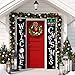 Whaline Christmas Porch Sign, Welcome and Merry Christmas Hanging Sign for Holiday Home Indoor Outdoor Porch Wall Christmas Decoration