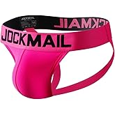 JOCKMAIL Mens Briefs Jock Strap Rainbow Breathable Men Sport Underwear Jockstrap for Gym Sport