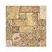 Scabos Travertine 3-Pieced Mini-Pattern Mosaic Tile, Tumbled - 6 X 6 Sample
