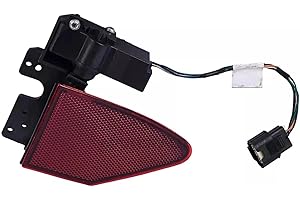 Charge Port Door Assembly for Tesla Model S and Model X 2016-20, OEM 1038548-00-I, Black + Red, ABS Material, Direct Replacem
