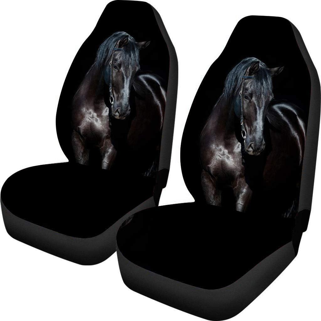 Showudesigns Horse Print Car Seat Covers 2 Piece Front Seat