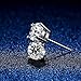 JIAEN 3-10mm Sterling Silver Round Clear Cubic Zirconia Stud Earring (3mm)
