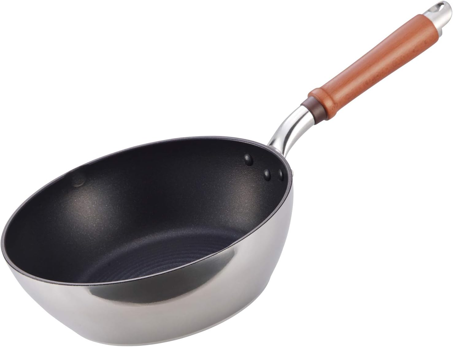 Amazon Co Jp 北陸アルミ 深型フライパン 24cm Ih対応 軽量 センレンキャスト閃 テフロン加工 日本製 ホーム キッチン