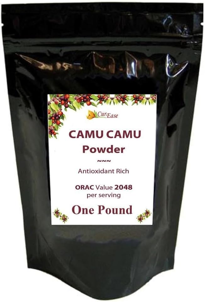 CurEase Organic Camu Camu Powder Raw, Kosher, Non GMO, Natural Vitamin C Pound 1Lb 16oz