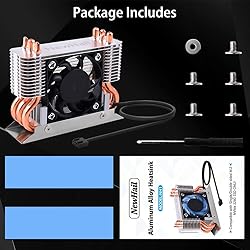 NewHail 12V M.2 2280 SSD Heatsink with 40mm PWM