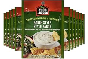 Club House, Dry Sauce/Seasoning/Marinade Mix, Salad N Dip, Ranch Style, 28g, Case Pack 12 Count