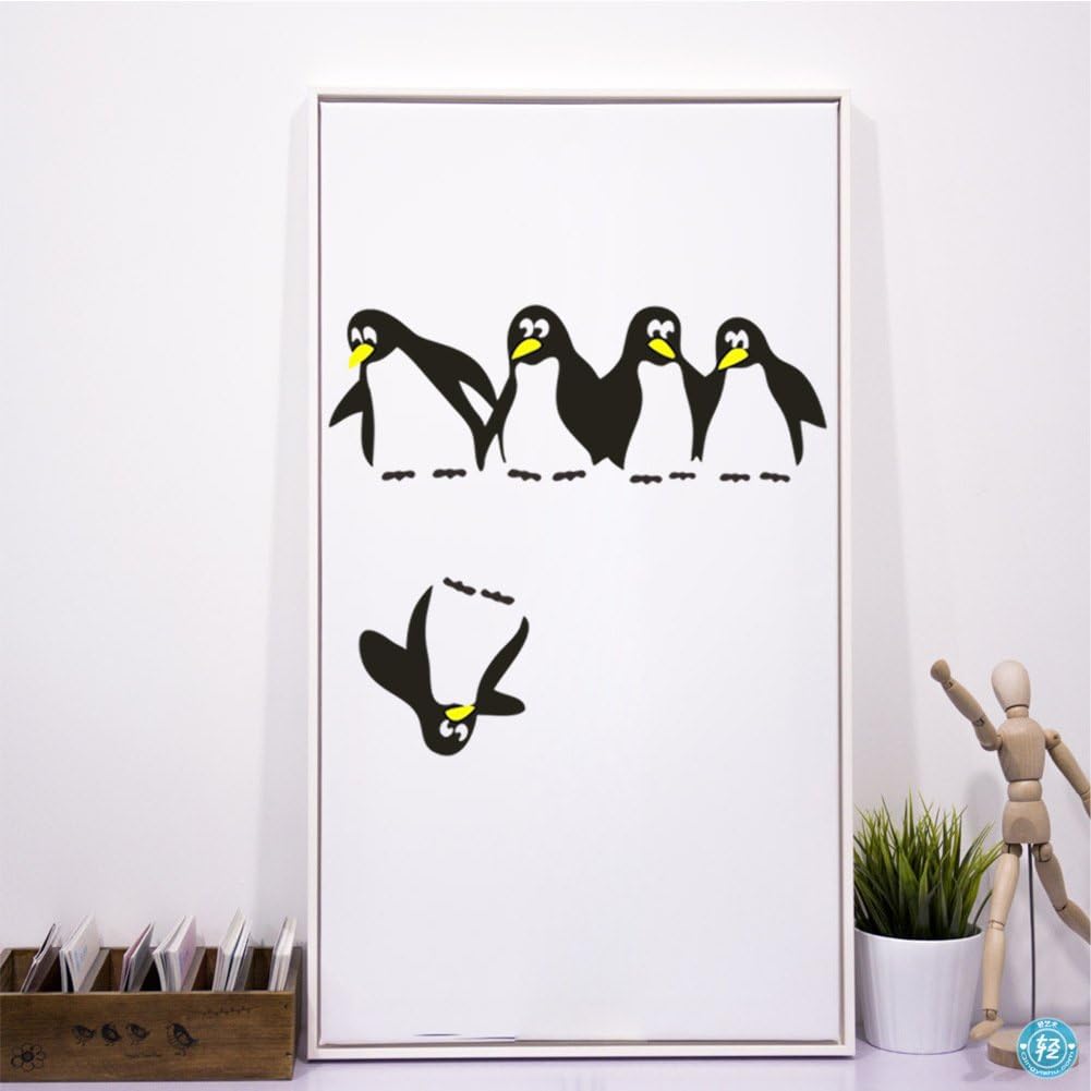 Funny Fridge Sticker, Cute Diving Pengiuns Wall Sticker Decal Transfers for Closet Fridge Wall Decoration - Image 5
