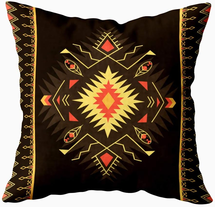HerysTa Native American Throw Pillow Case, Geometric