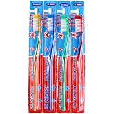 DR PERFECT Adult Smoker&rsquo;s Toothbrushes Firm Toothbrush Super Hard Bristles for Teeth Whitening Pack of 4