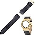 THEAGE 24MM Genuine Leather Watch Strap Band Replacement for MASERATI Mens Watches R8821108025 R8851108002