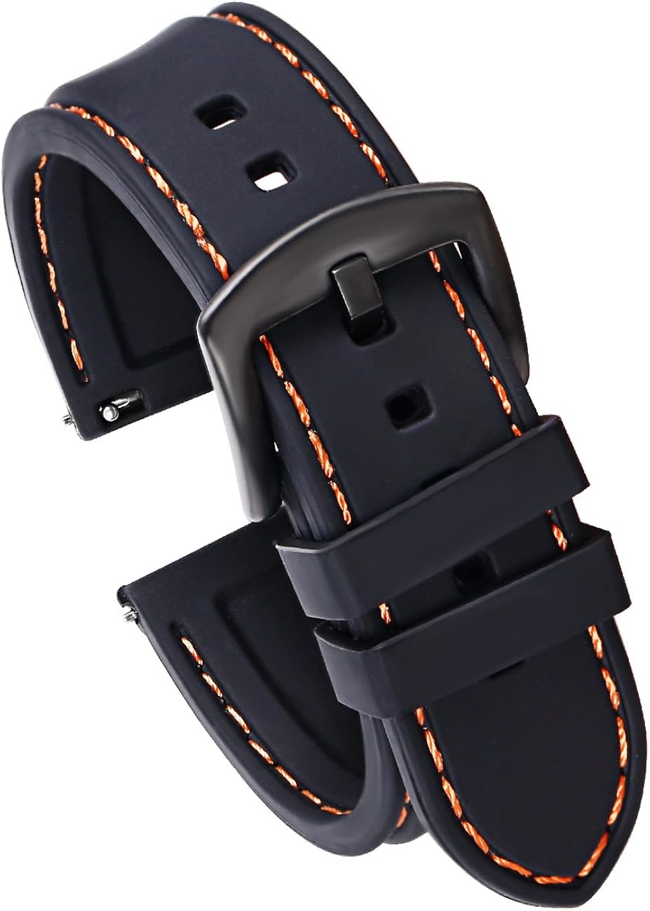 20mm Quick Release Silicone Watch Strap for Watches and Smartwatches Replacement Watch Band Blue