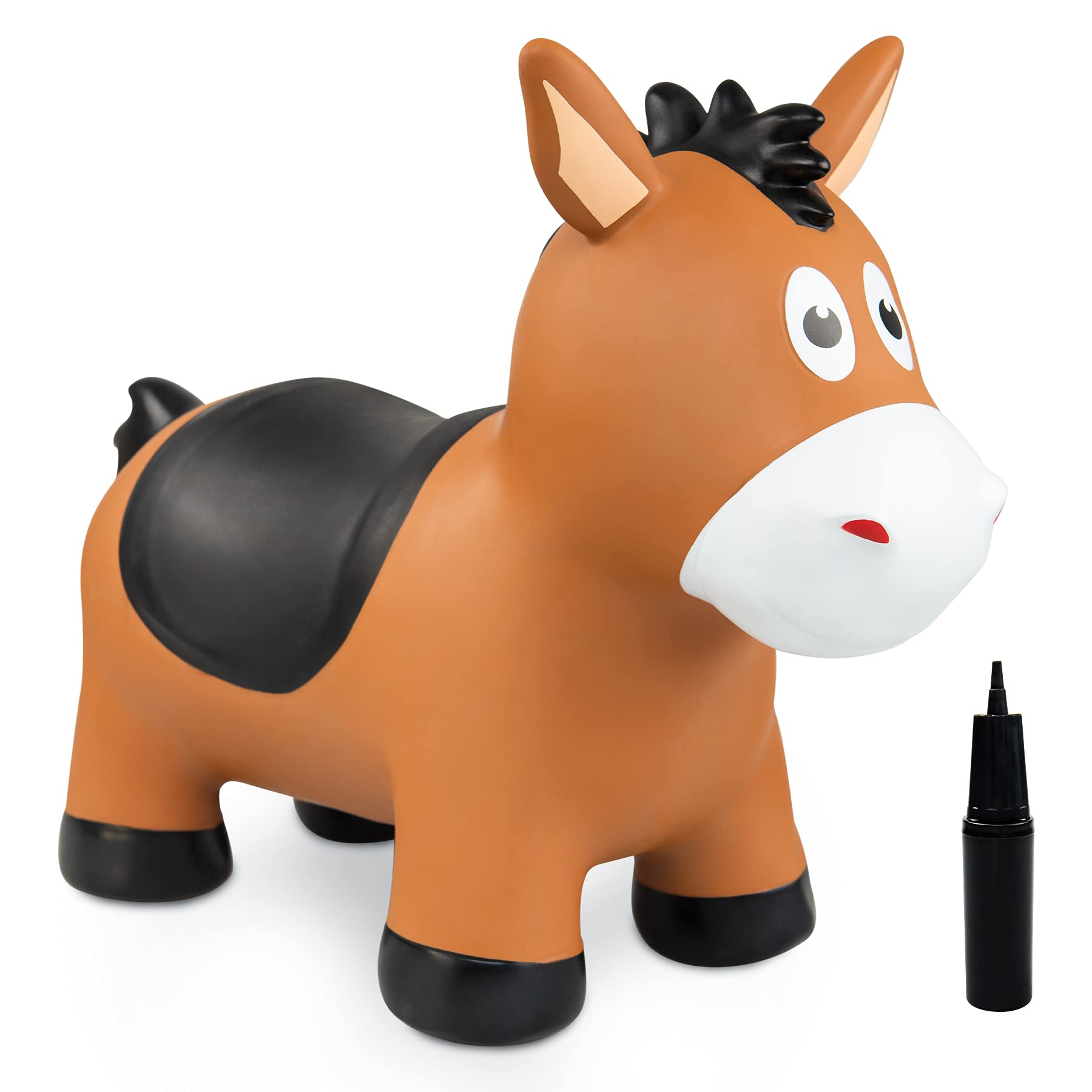 INPODAK Animal Hopper, Horse Space Hopper, Bouncy Animal Hopper for Kids, Jumping Horse for Kids, Toddler Ride On Toy, Hopping Games for Boys Girls