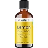 Viva Doria Lemon Essential Oil, 100% Pure, Natural Lemon Essential Oil, Undiluted, for Aromatherapy | Food Grade, 118 mL (4 Fluid Ounce)