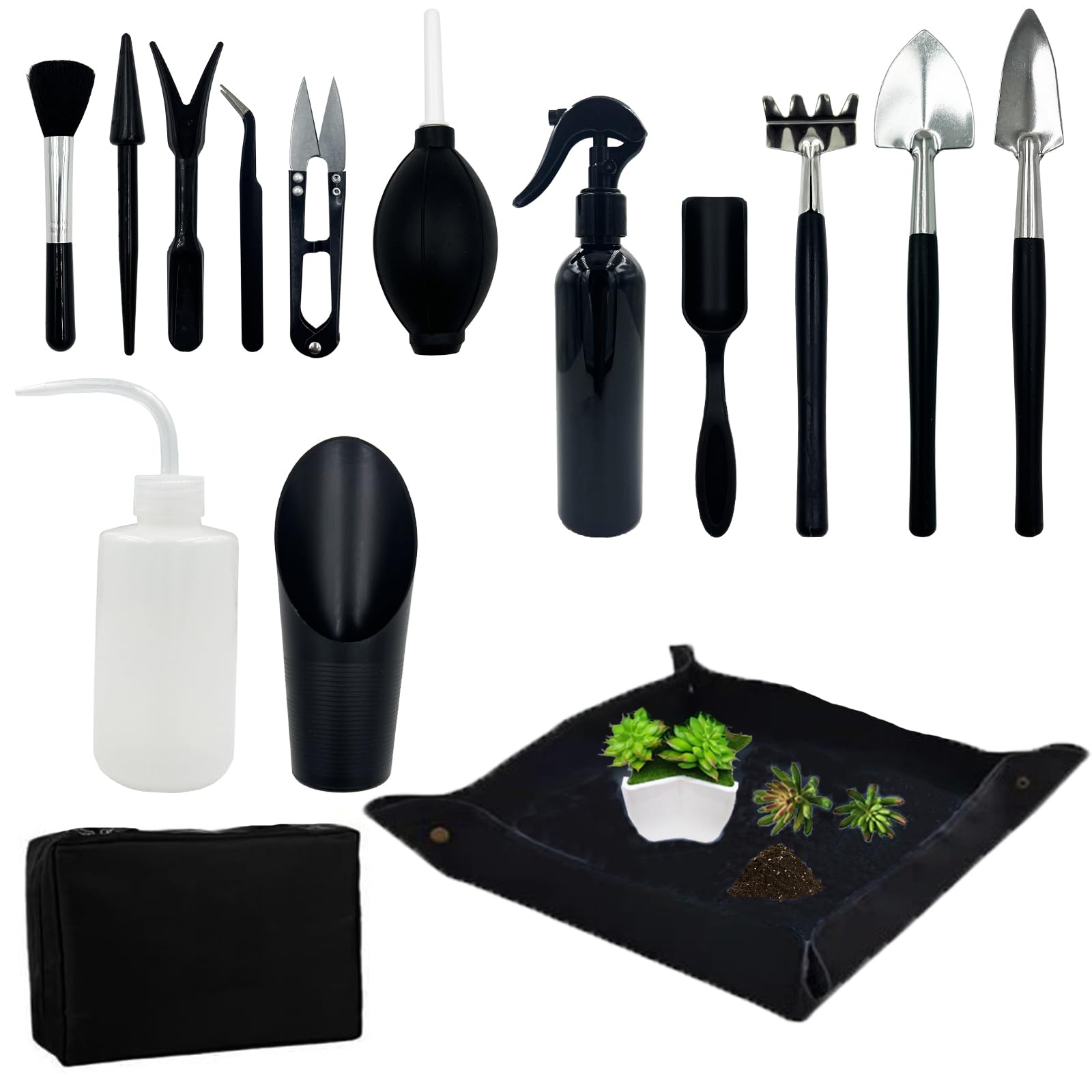 DUGYIRS Succulent Plants Tools,Garden Hand Transplanting Miniature Planting Gardening Kit for Miniature Plant Care