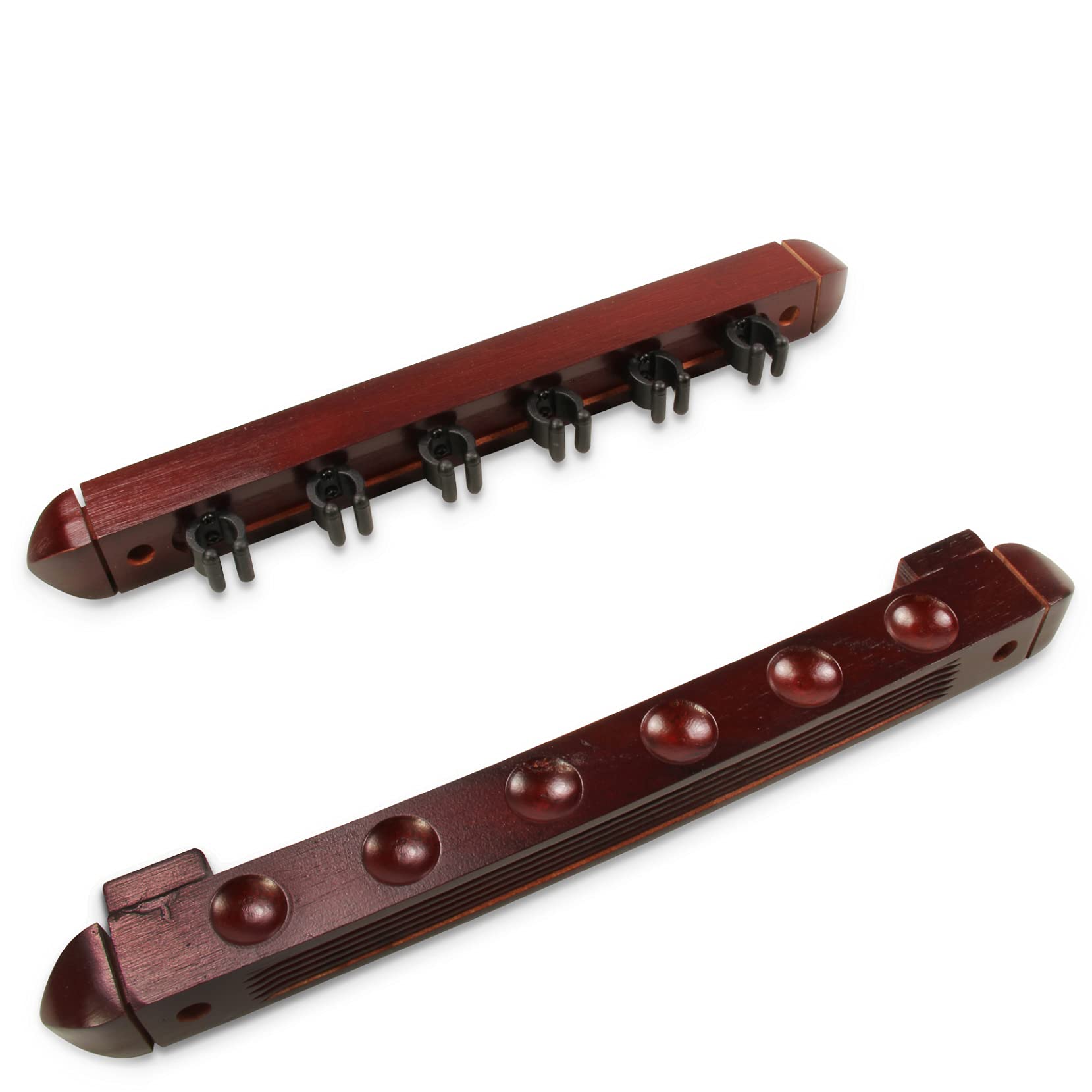 Snooker Pool Cue Rack with Clips - Holds 6 Cues - T100