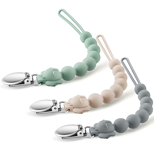 COZYPANDA Macrame Pacifier Clip, Boho Handmade Pacifier Holder