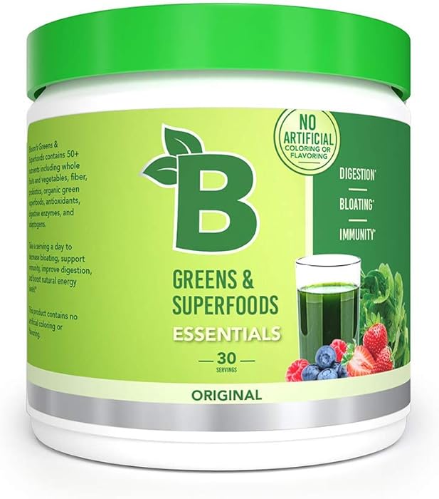 Bloom Nutrition Green Superfood | Best Tasting Greens Powder | Complete Whole Foods (Organic Spirulina, Chlorella, Wheat Grass), Probiotics, Digestive Enzymes, Antioxidants, & Adaptogens (Original)