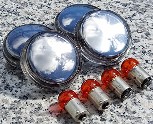 i5 FULL CHROME Turn Signal Lenses for Harley Davidson