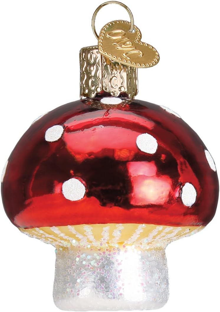 Ornaments - Old World Christmas Glass Blown Ornament Lucky Mushroom (28118)