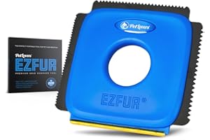 PetLovers EzFur - 4 in 1 Pet Hair Remover & Car Detailer - Silicone and Copper for Deep Carpet & Car Interior Revival, Reusable Multi-Surface Tool for a Cleaner Car & Home