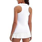 Moydan Women's Golf Shirts Sleeveles Tennis Polo Racerback Tank Top Athletic T Shirts
