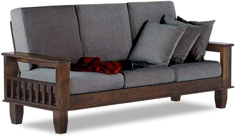 KendalWood Furniture Solid Sheesham Wood 3 Seater Sofa Set | Wooden