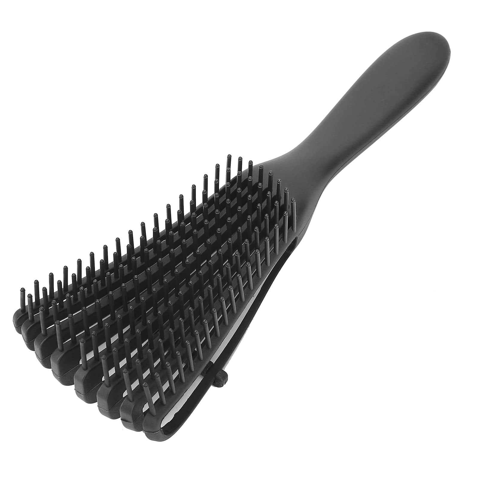 Hair Detangling Brush, Ultra Soft Detangler Hair Brush 8 Rows Elastic Brushes Non Slip Matte Surface for Wet And Dry Hair for Curly Thick Straight Hair(black)