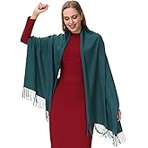 OHAYOMI Pashmina Shawl Wraps Cashmere Feel Soft Scarves Winter Warm Fashion Scarf Women Evening Dresses Wedding Bridesmaid
