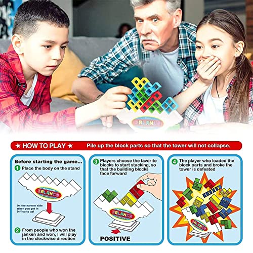 TOKZON Tower Balance Stacking Blocks Game, Children's Balancing Toys ...