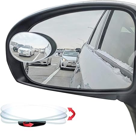 Amazon Ampper 車用補助ミラー ブラインドスポットミラー 360 角度調整 高解像度 バックミラー サイドミラー 楕円形 2個 補助ミラー 車 バイク
