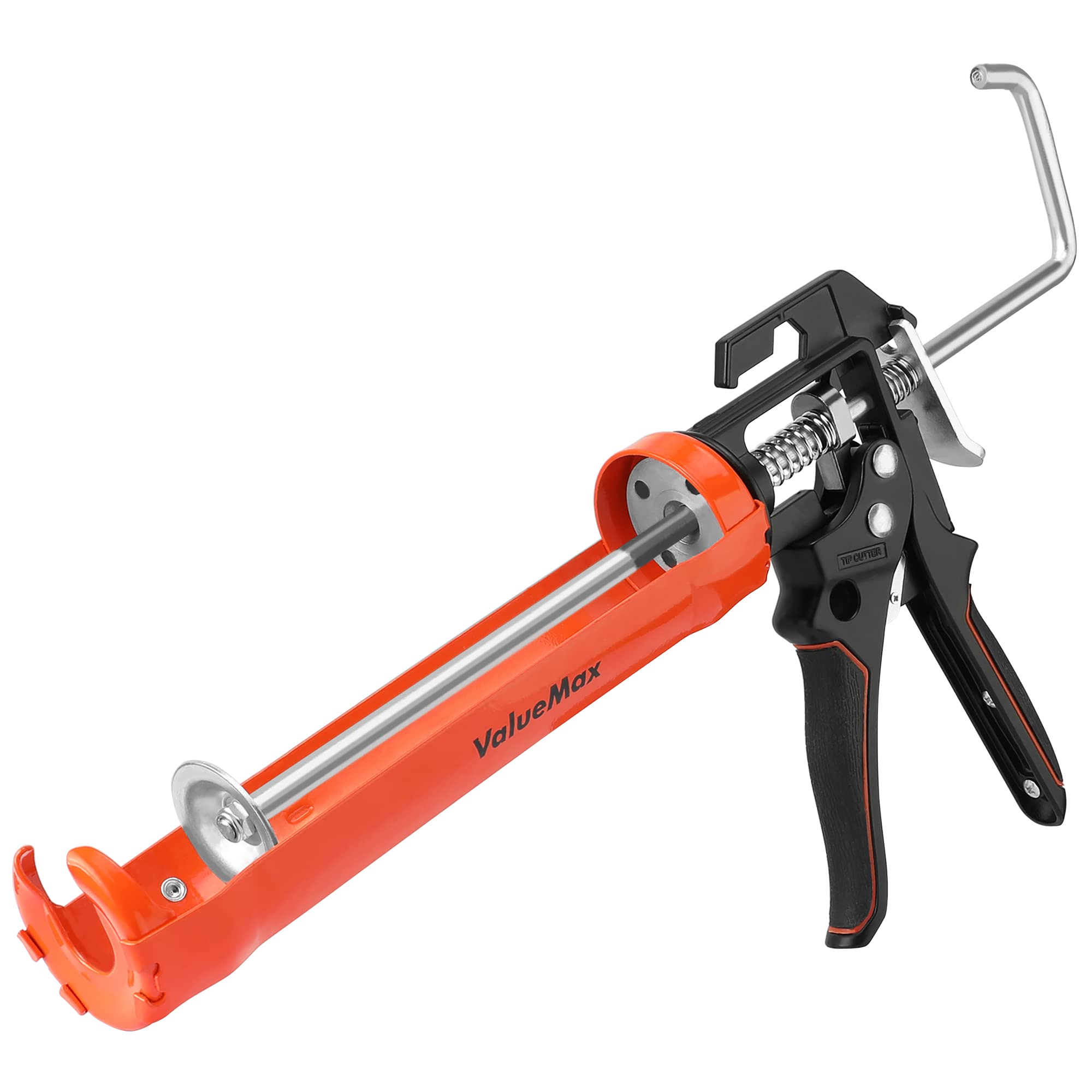 Photo 1 of ValueMax Caulk Gun, 9 Inch Silicone Sealant Caulking Gun for Caulking/Filling/Sealing, Trigger Comfort Grip and Iron Smooth Rod, Ideal for Tiles, Window Joints, 8:1 Thrust Ratio