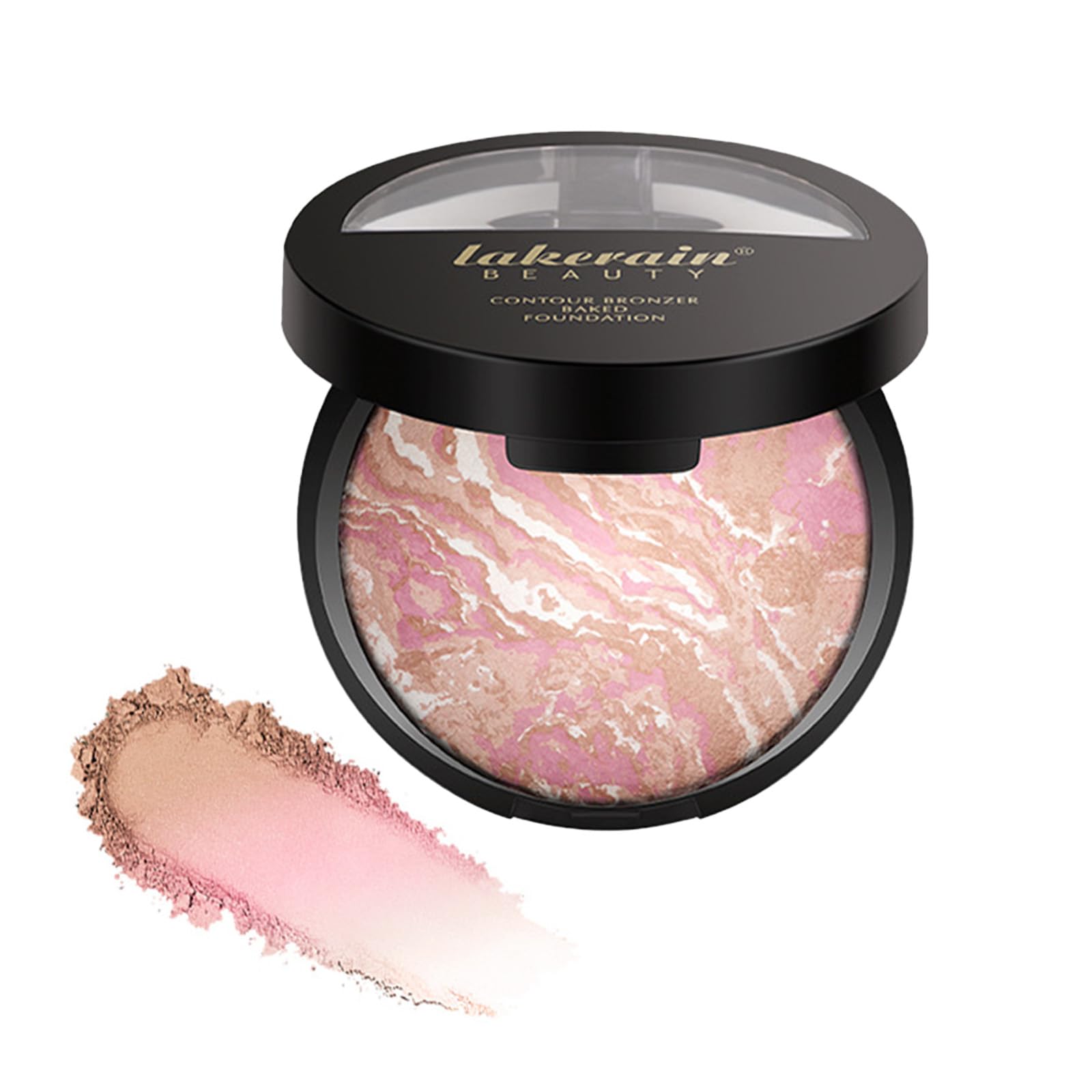 Baked Balance N Brighten Foundation, Long Lasting Baked Foundation Natural Look Light Semi Matte Finish Highlighting Shadow Blush Highlighter Contour Powder