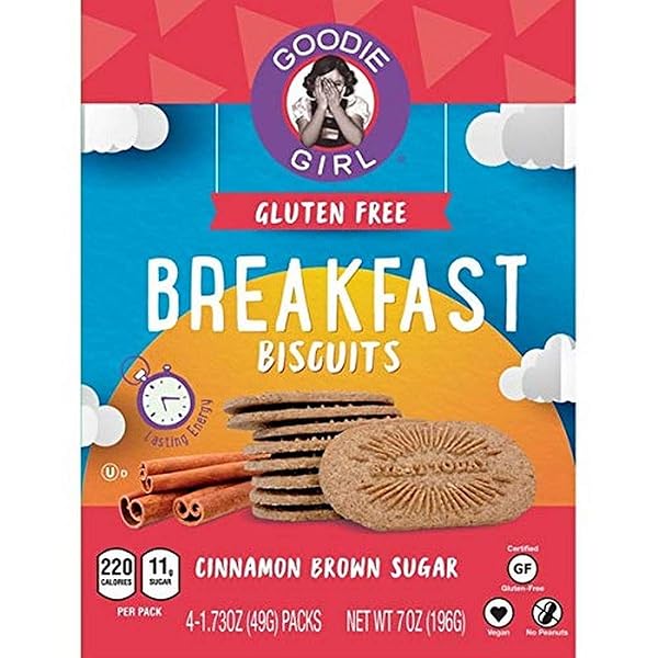 GOODIE GIRL, BREAKFAST BISCUITS, CINNAMON BROWN SUGAR, 4 CT, NET WT. 7 OZ