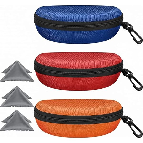 Estuche Rígido EVA Para Gafas De Sol – Con Cremallera, Resistente A Golpes, Portátil, Negro