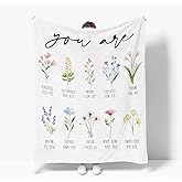 Horaldaily Spring Summer Flannel Blanket Throw, Religious Christian Flowers Soft Fuzzy Plush Cozy Fleece Blankets for Couch Sofa Bed Lounging, Ideal Gifts for Kids Adults Self, 50x60