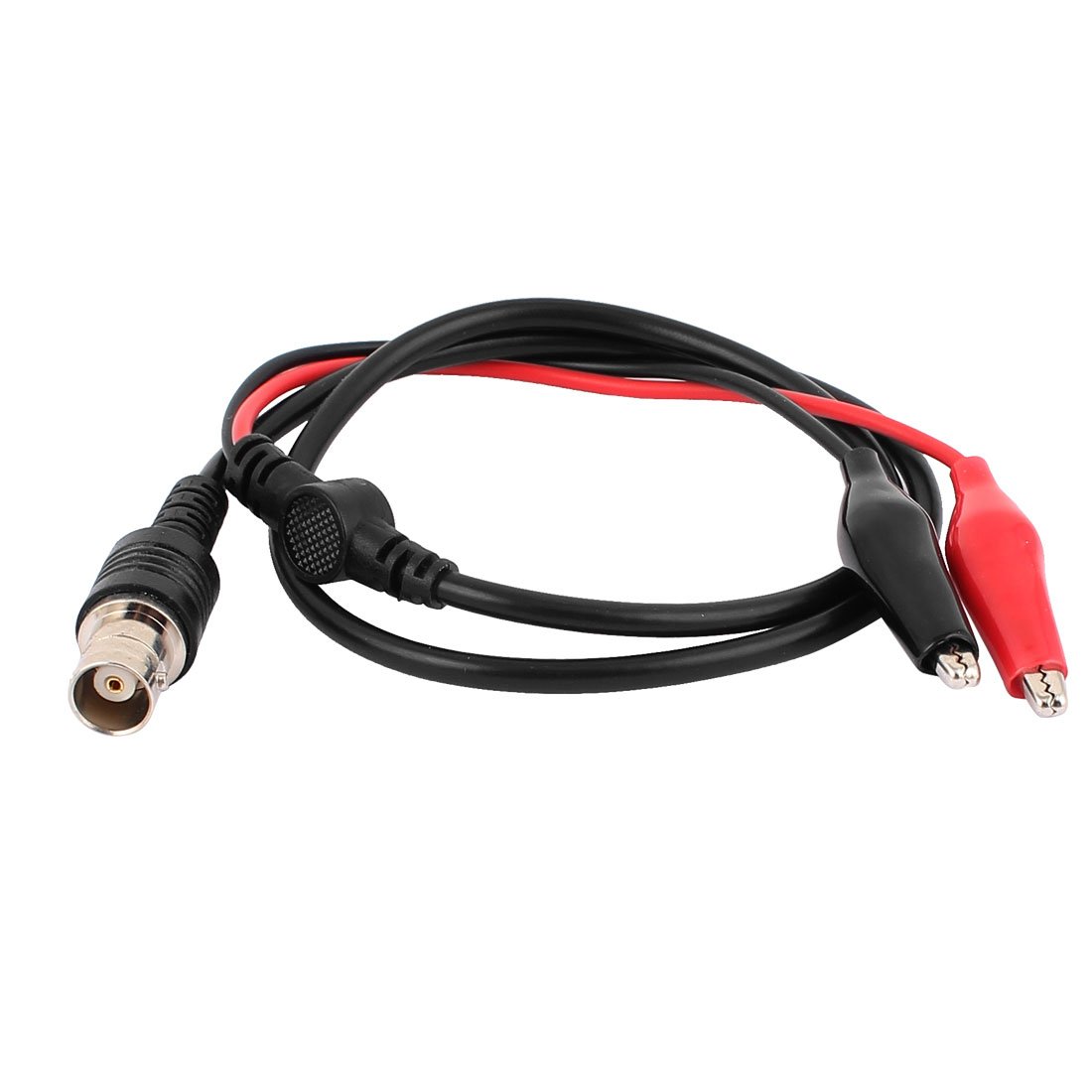 sourcingmap Coaxial Cable BNC Connector to 2 Alligator Clip Oscilloscope Probe Test Lead Cable 70cm