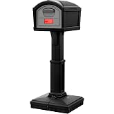 Simplay3 T4 Extra Large Capacity XL Dig-Free Mailbox with Durable Construction, Weather-Resistant Design, and Easy No-Dig Installation, Front Door Only, Black, Made in the USA