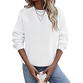 TICTICMIMI Women's Casual Crewneck Sweatshirts Long Sleeve Tops Loose Fit Fall Shirts