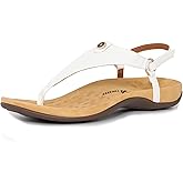 Athlefit Women's Comfortable Orthopedic Sandals Thong Dressy T-Strap Orthotic Casual Summer Arch Support Sandals