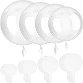 Sumind 40 Pcs Bobo Balloons Clear Balloons for Stuffing Bubble Transparente Burbuja for Valentines Christmas Wedding Birthday Party Decoration(10 Inch, 18 Inch, 20 Inch, 24 Inch)