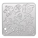 Whitelotous Cutting Dies Stencil Metal Mould for DIY Scrapbook Album Paper Card (Christmas Theme)