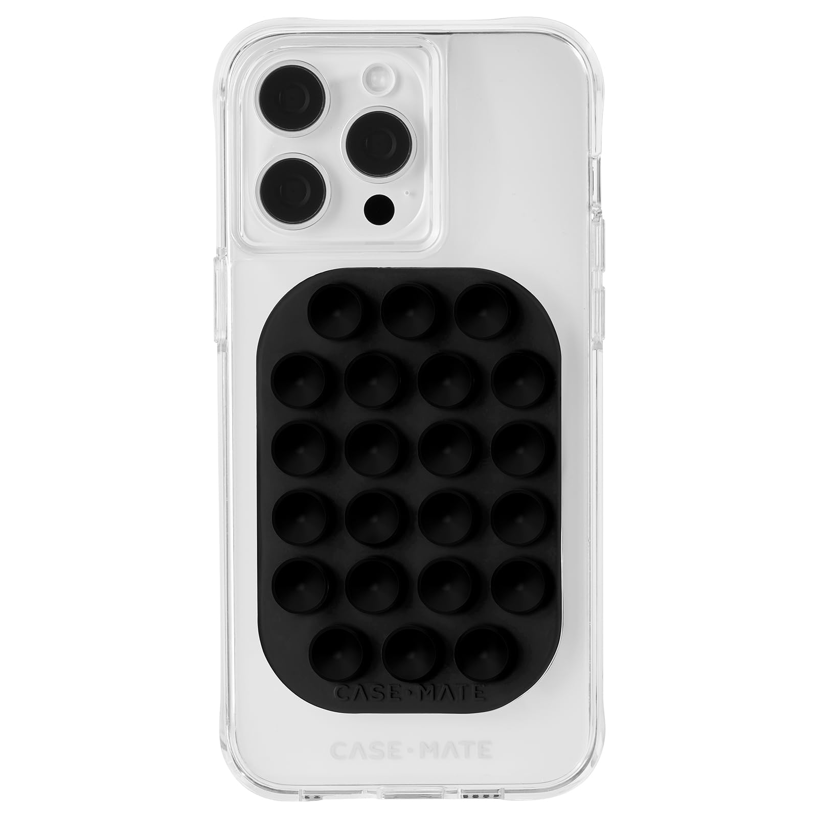 Case-Mate Adhesive Suction Cup Phone Mount - Sticky Phone Grip with Strong 3M Adhesive - Anti-Slip Phone Holder - Content Creator Essentials - Compatible with iPhone, Android Phones & Cases - Black